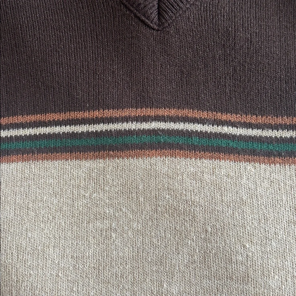 Vintage 70s Retro Eclectic Grandpa V-Neck Sweater